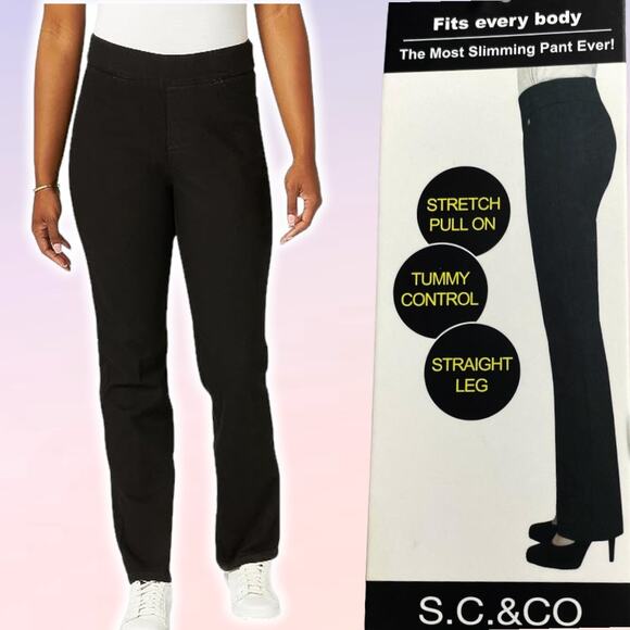 NWT S.C. & CO. Tummy Control Straight Leg Slimming Pant Sz 6 - Picture 1 of 8